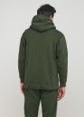 Толстовка мужская зимняя Only Man оливковая с шевроном внизу