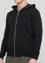 Толстовка мужская демисезонная Only Man черная с капюшоном на молнии